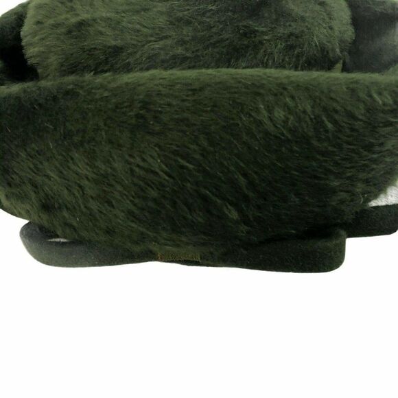 Vintage Martelle W Germany 60s Mod Green Faux Fur Hat Winter Pillbox